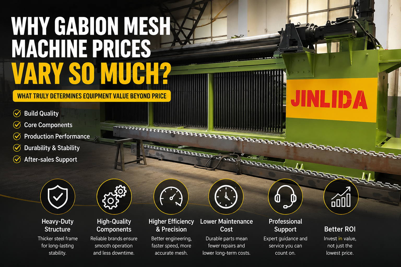 Blog perusahaan terbaru tentang Mengapa Harga Mesin Gabion Bervariasi Begitu Banyak: Apa yang Sebenarnya Menentukan Nilai Peralatan Melampaui Harga