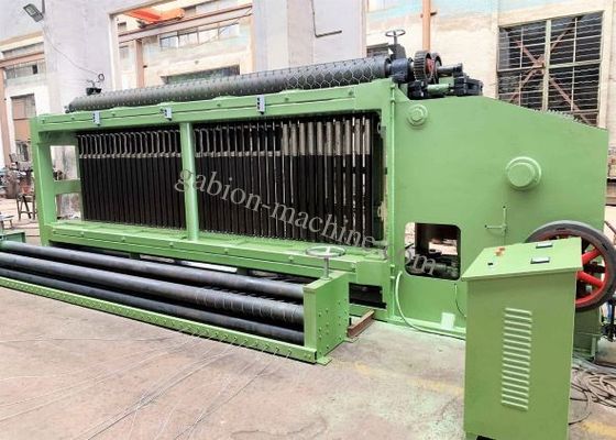 Beli 165m / jam 66 * 80mm Hexagonal Mesh Machine Stone Cage Box untuk Tanggul Sungai pembuatan online